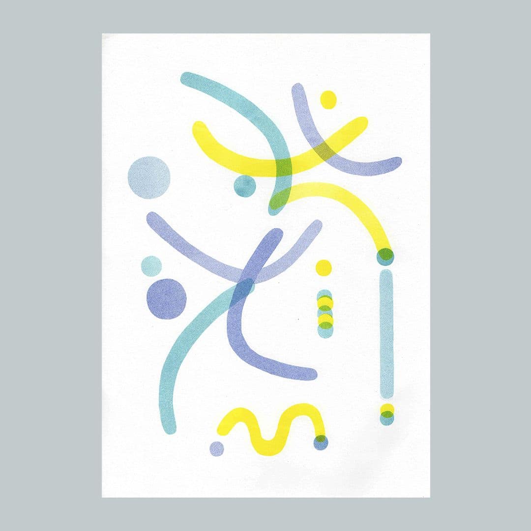 Lucy Grainge risography abstract illustration, art for your wall