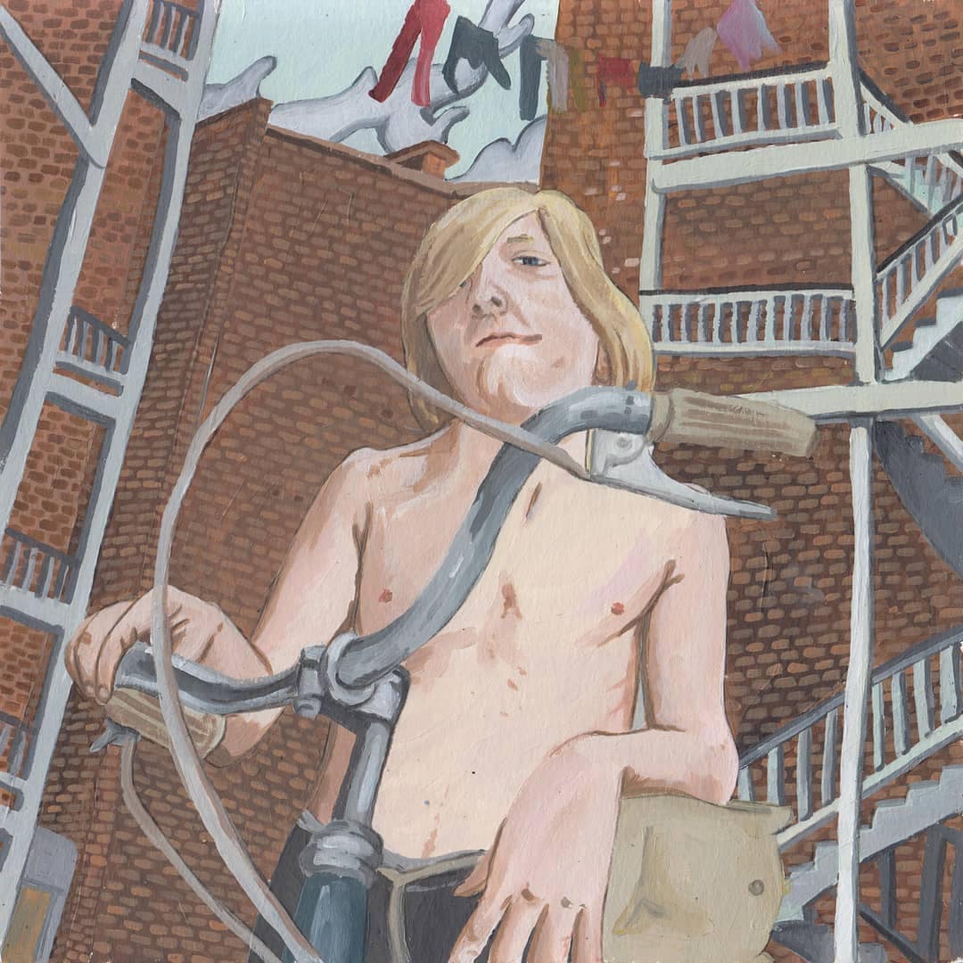 Clara S Prous punk paining, Barcelona artists, contemporary illustration