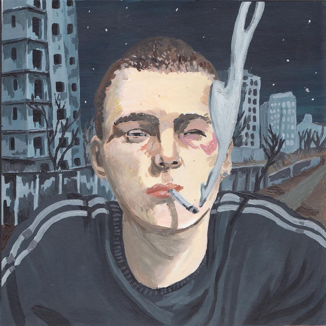Clara S Prous punk paining, Barcelona artists, contemporary illustration