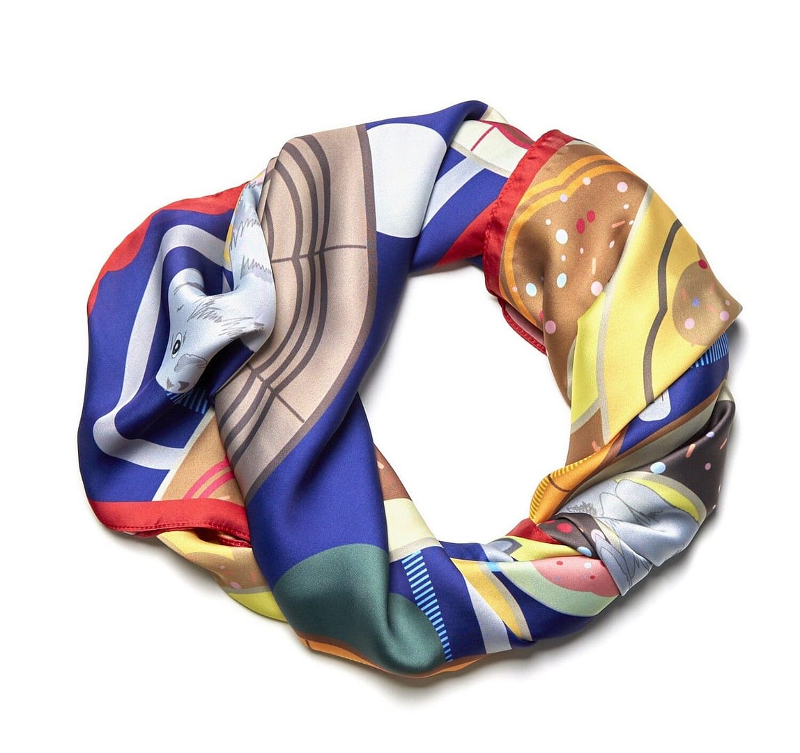 silk scarfs illustrated