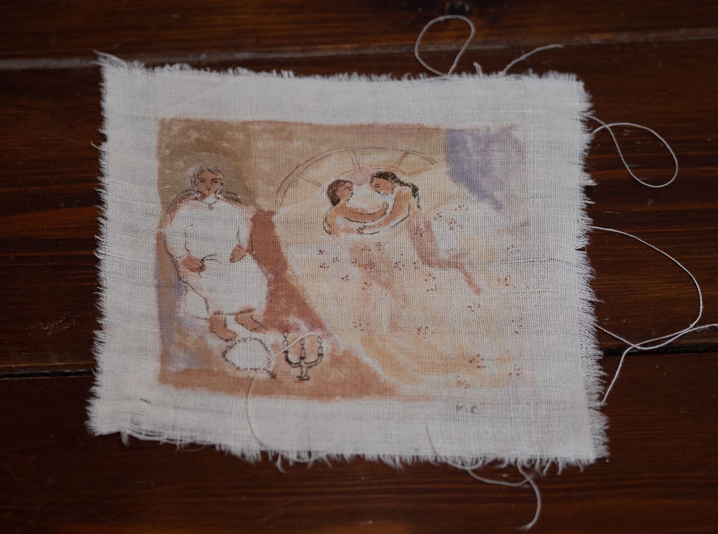 Painting abour rituals, woman empowerment