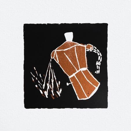 Dibujos sobre café, cafetera