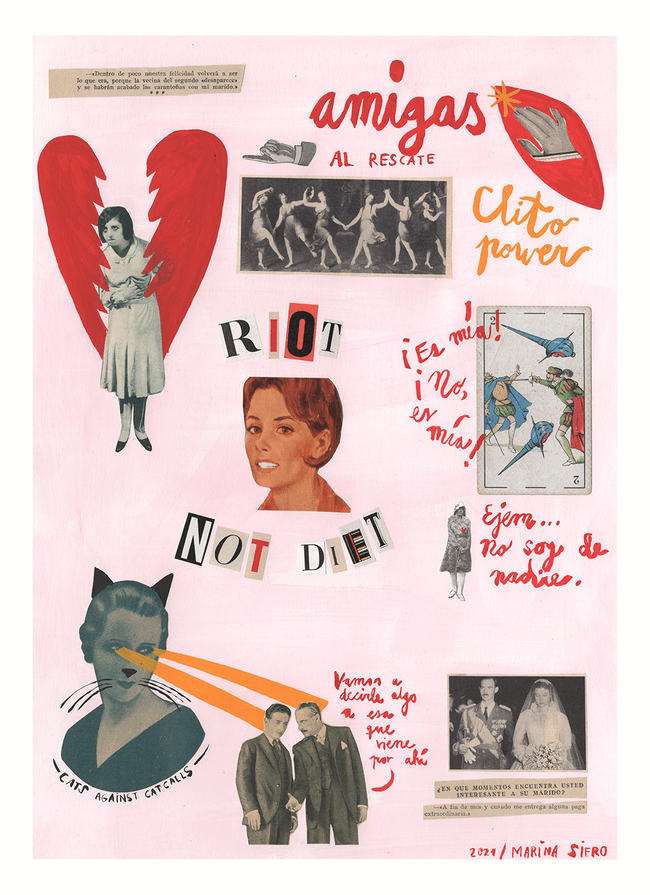 Marina Siero, digital print, feminist collage, feminist art