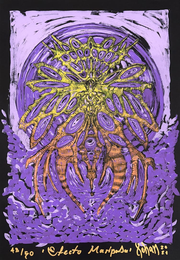 EFECTO MARIPOSA - Xehan - serigrafía producida por no somos