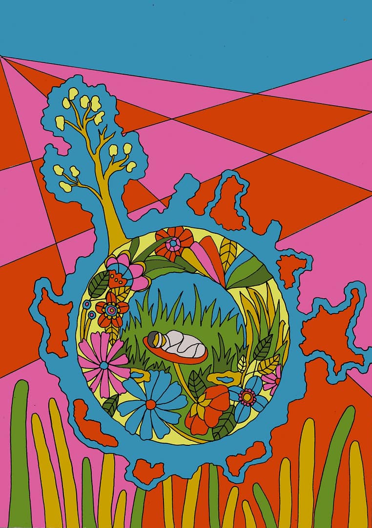 Mo nacimiento print Best digital illustrators from Barcelona, victurock new surrealism