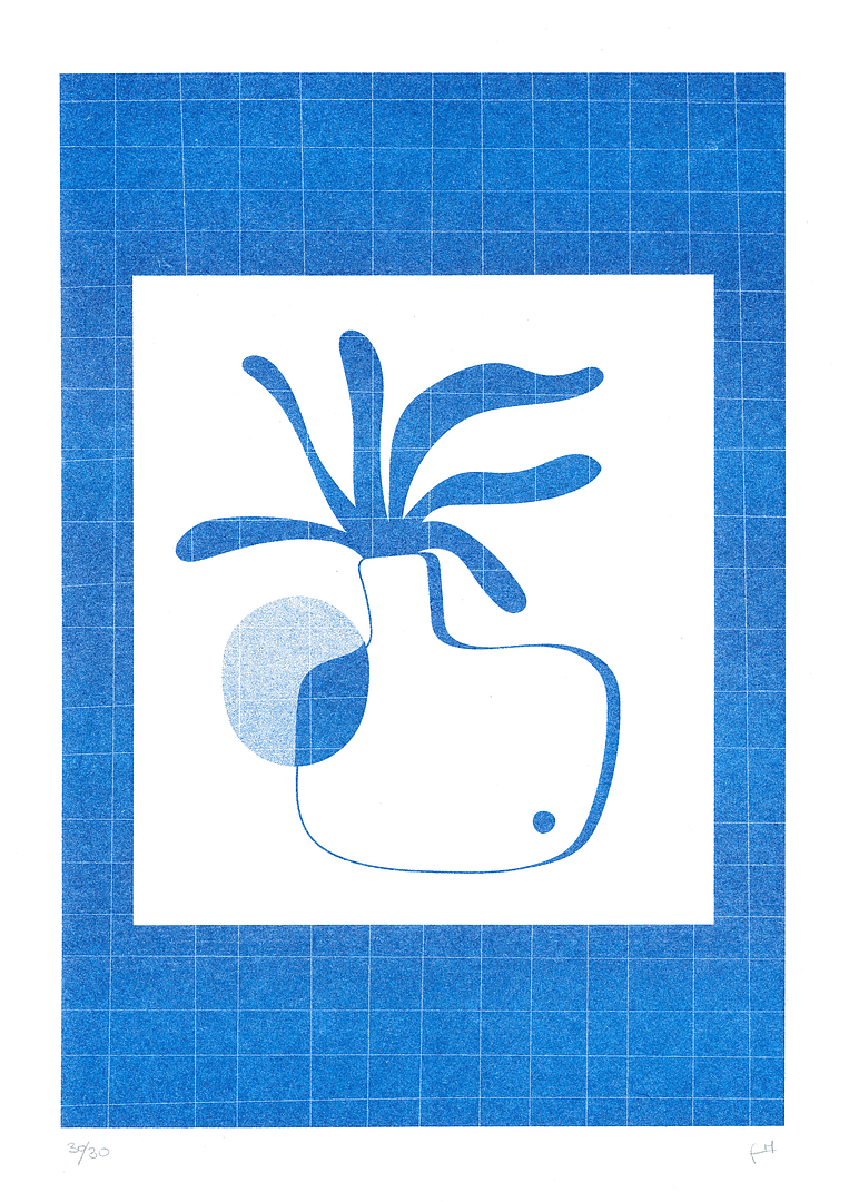 Matisse inspired illustration, beautiful poster made by Fernanda Maria, a local artist originally from Chile and based in Barcelona