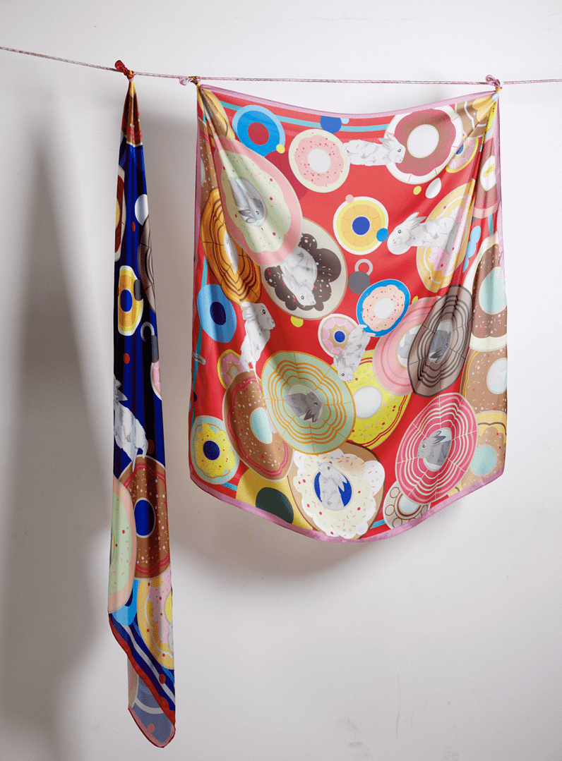 silk scarfs illustrated