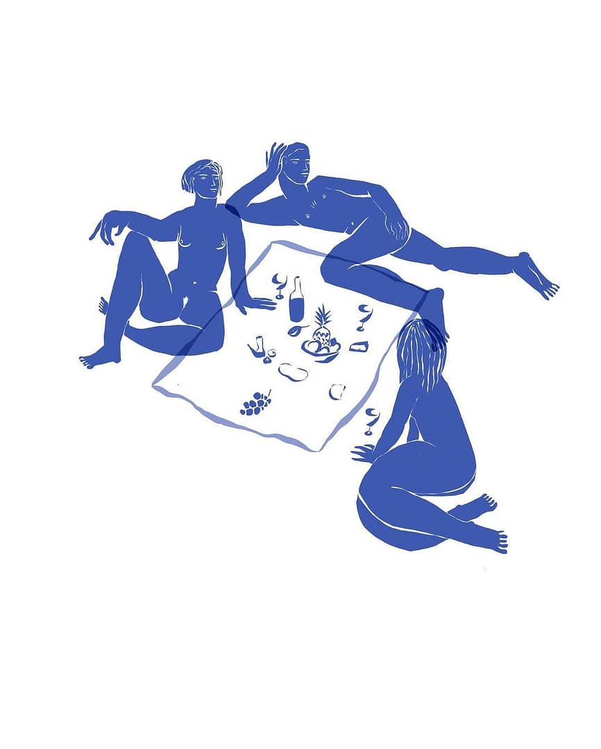 Garoine illustrations blue cobalt best illustrators in Barcelona