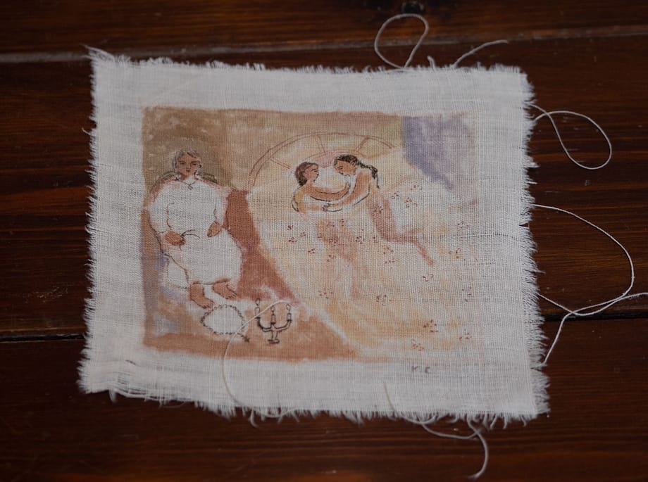 Painting abour rituals, woman empowerment