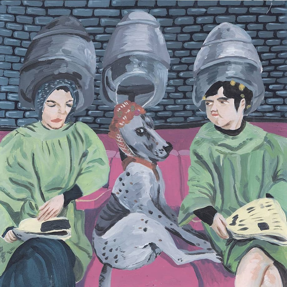 Acrylic painting, contemporary art by Clara SProus, catalan artist, with punk style.