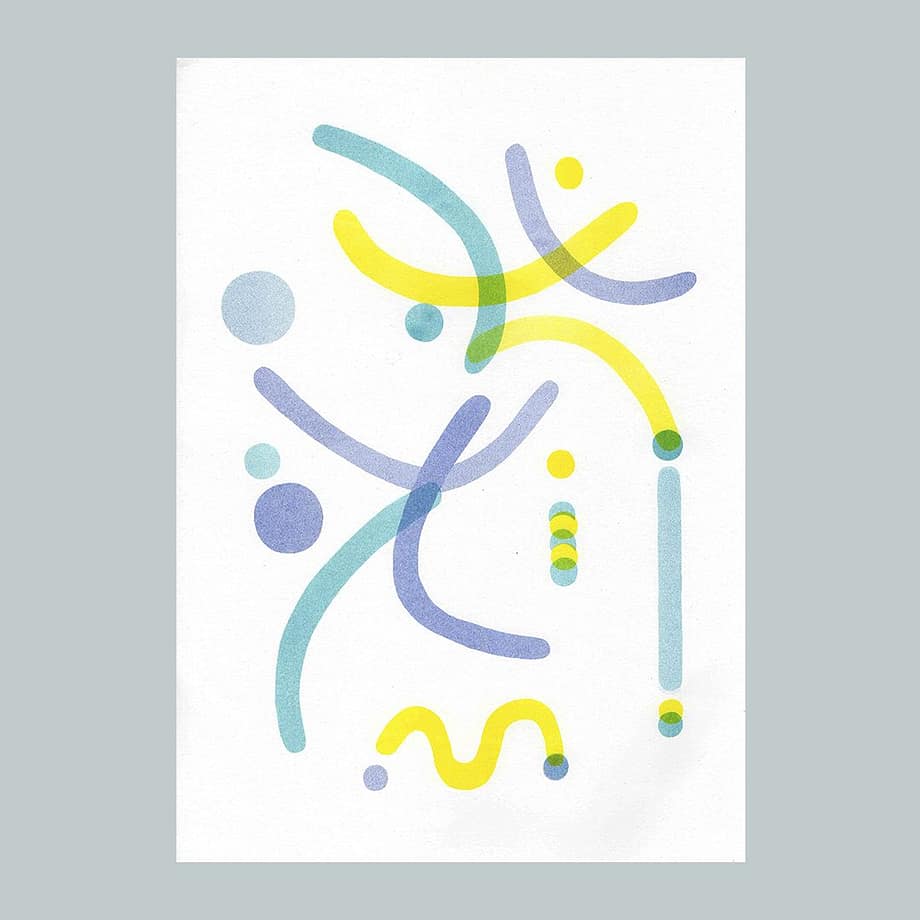 Lucy Grainge risography abstract illustration, art for your wall