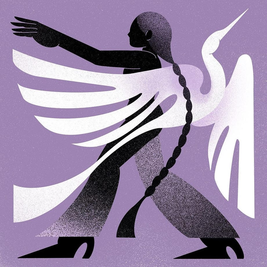 Digital illustration by Mexican artist Jimena Duval, about freedom, conquer the freedom